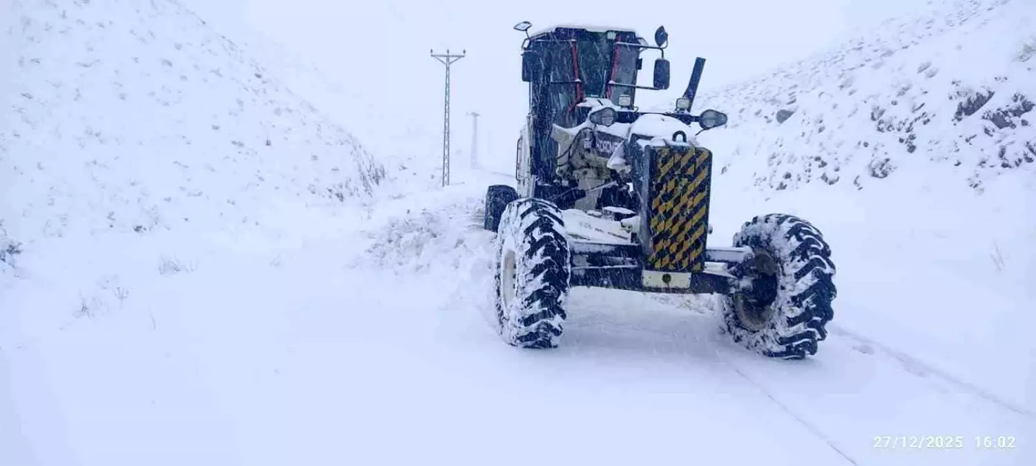 Elazığ\'da Kar Yağışı 482 Köy Yolunu Kapattı