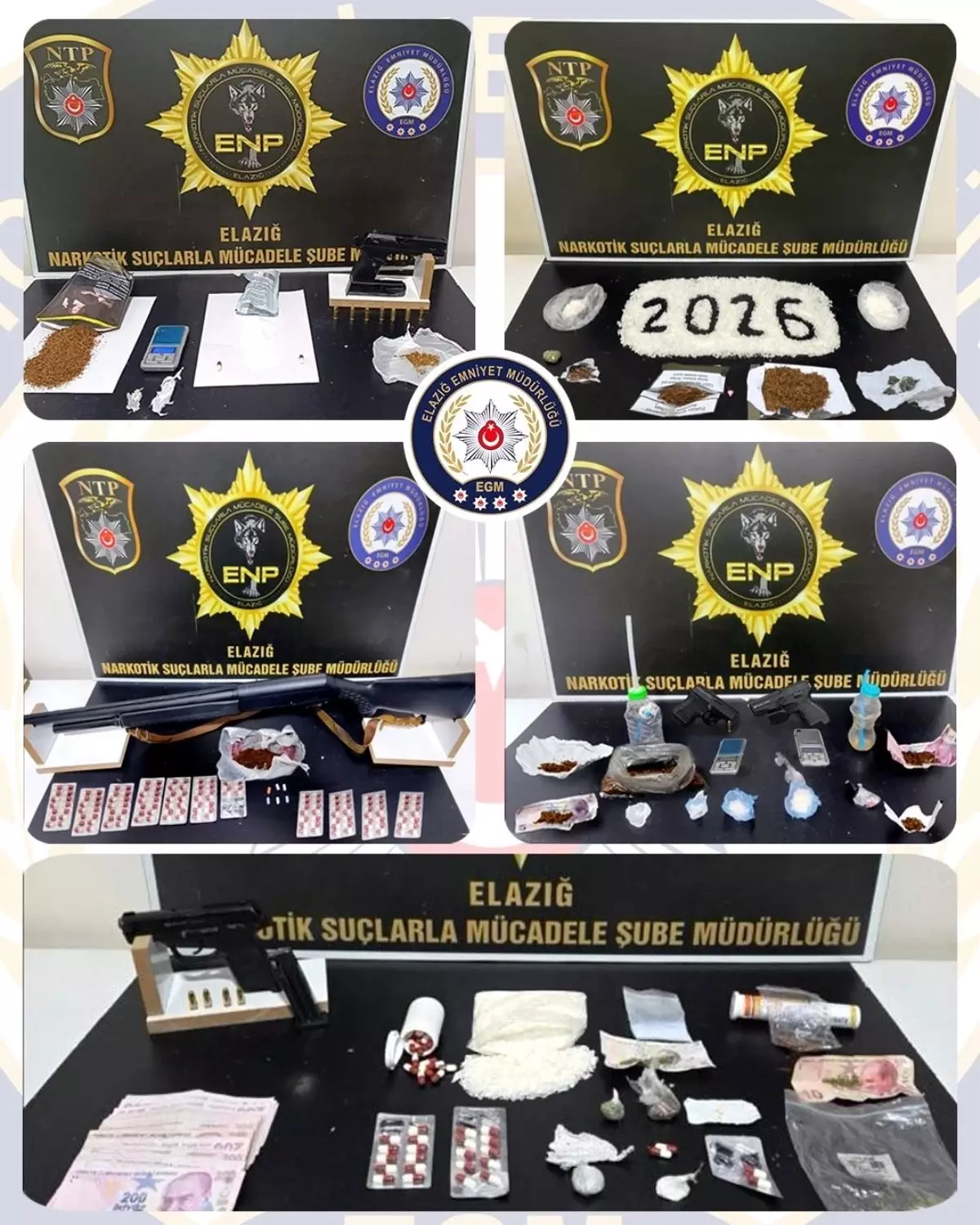 Elazığ\'da Uyuşturucu ve Silah Operasyonu: 17 Tutuklama