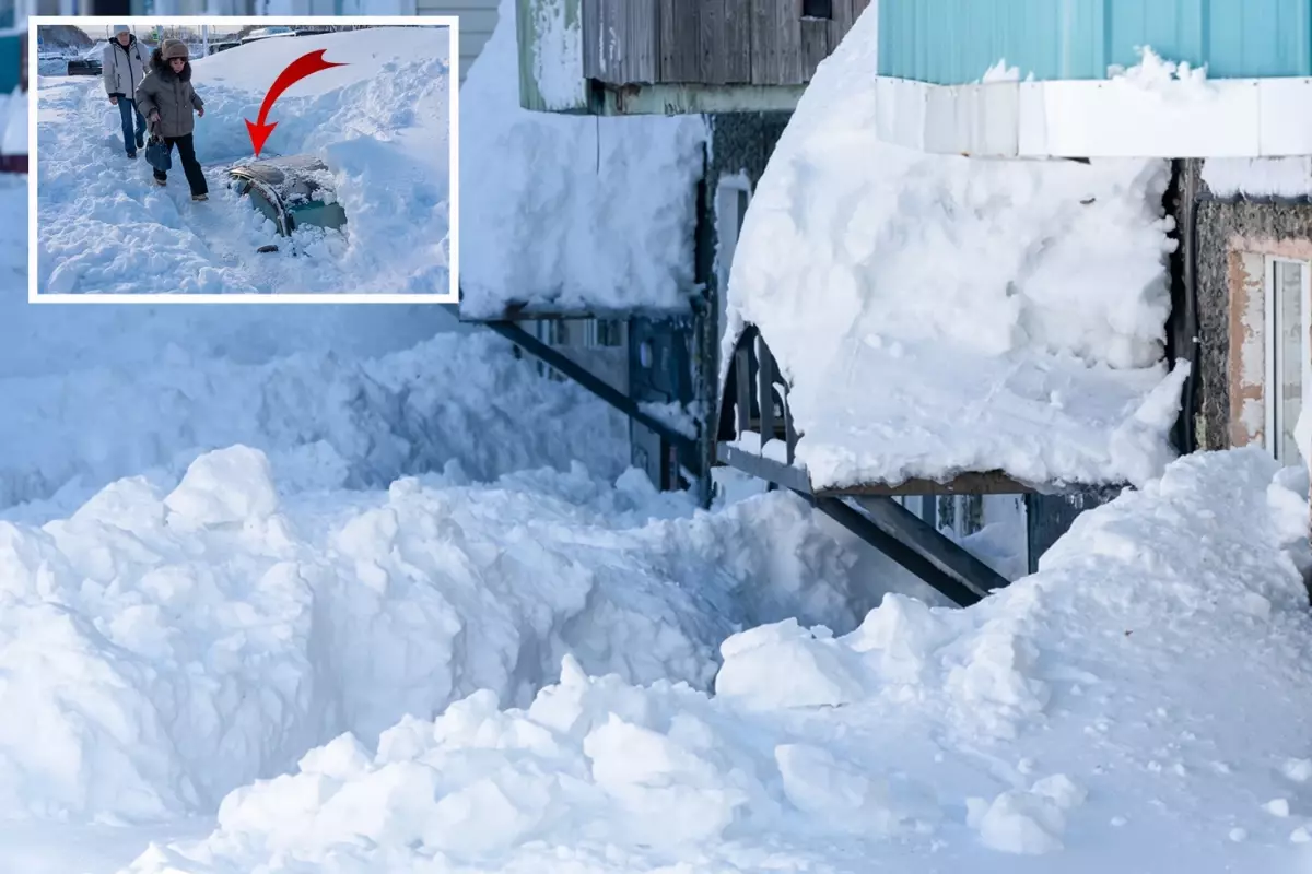 Rusya\'nın Kamçatka Yarımadası\'nda son 30 yılın en yoğun kar yağışı yaşanıyor