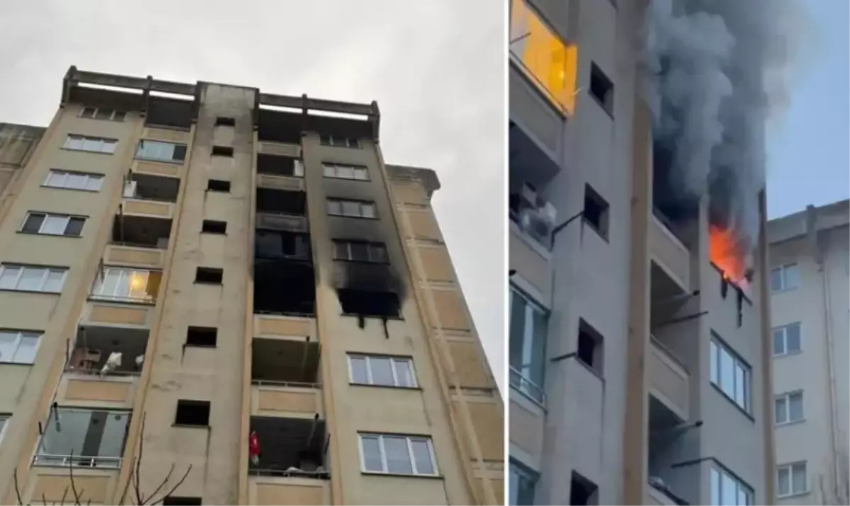 Evini ateşe verdi, babasıyla birlikte mahsur kaldı