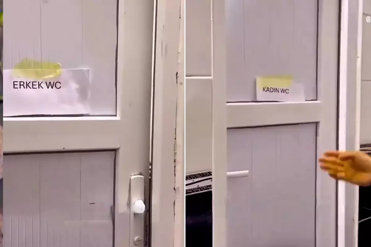 Sağlık ocağı tuvaletinde beklenmedik manzara! \'\'Birisi diğer tarafa bakarsa ne olacak?\'\'