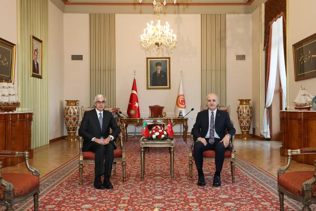 Kurtulmuş ve Aguiar-Branco TBMM\'de Görüştü