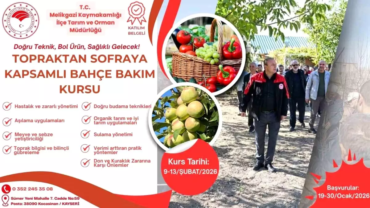 Bahçe Bakım Kursu Başladı