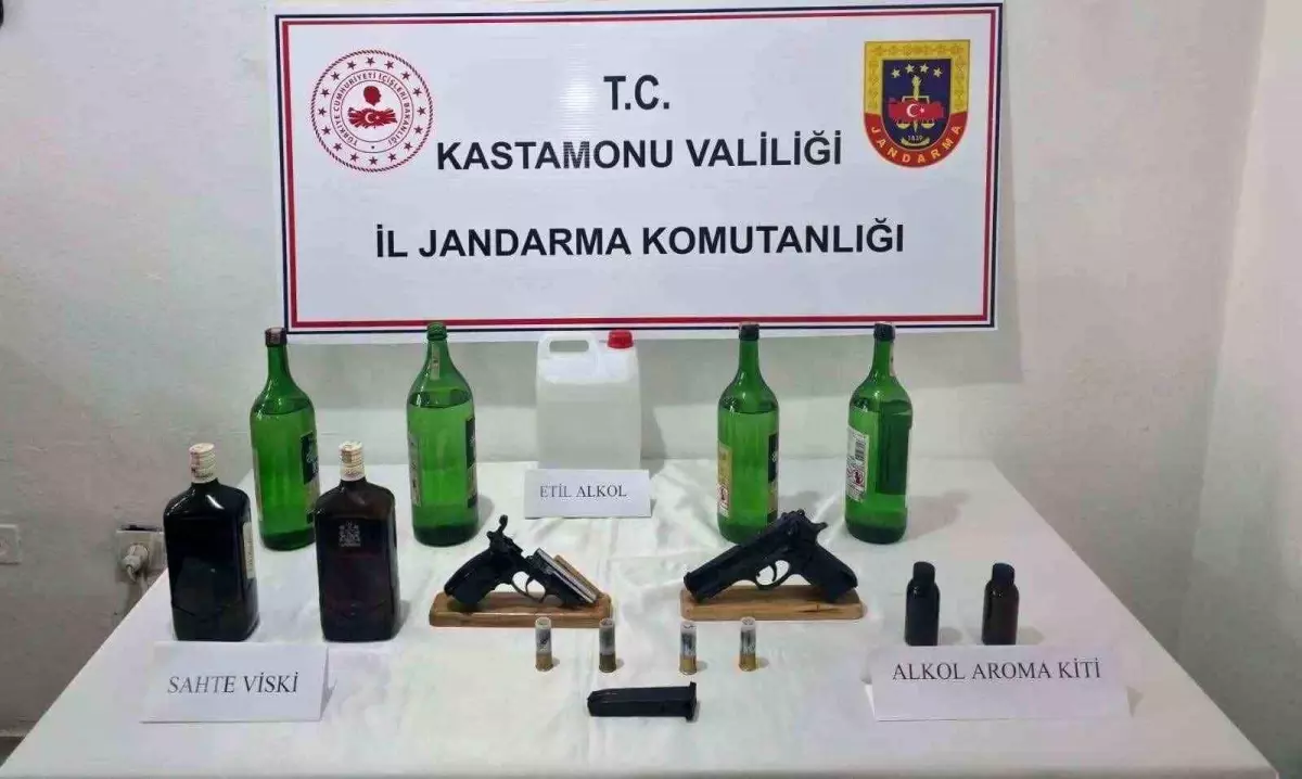 Kastamonu\'da Kaçak İçki Operasyonu: 4 Gözaltı