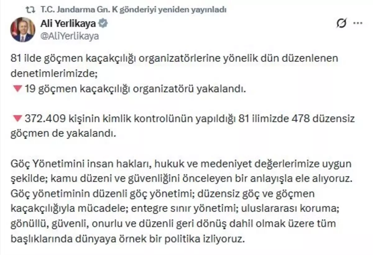 Göçmen Denetimlerinde 19 Kaçakçı Yakalandı