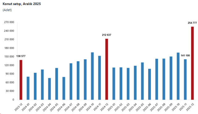 Konut satışlarında çifte rekor