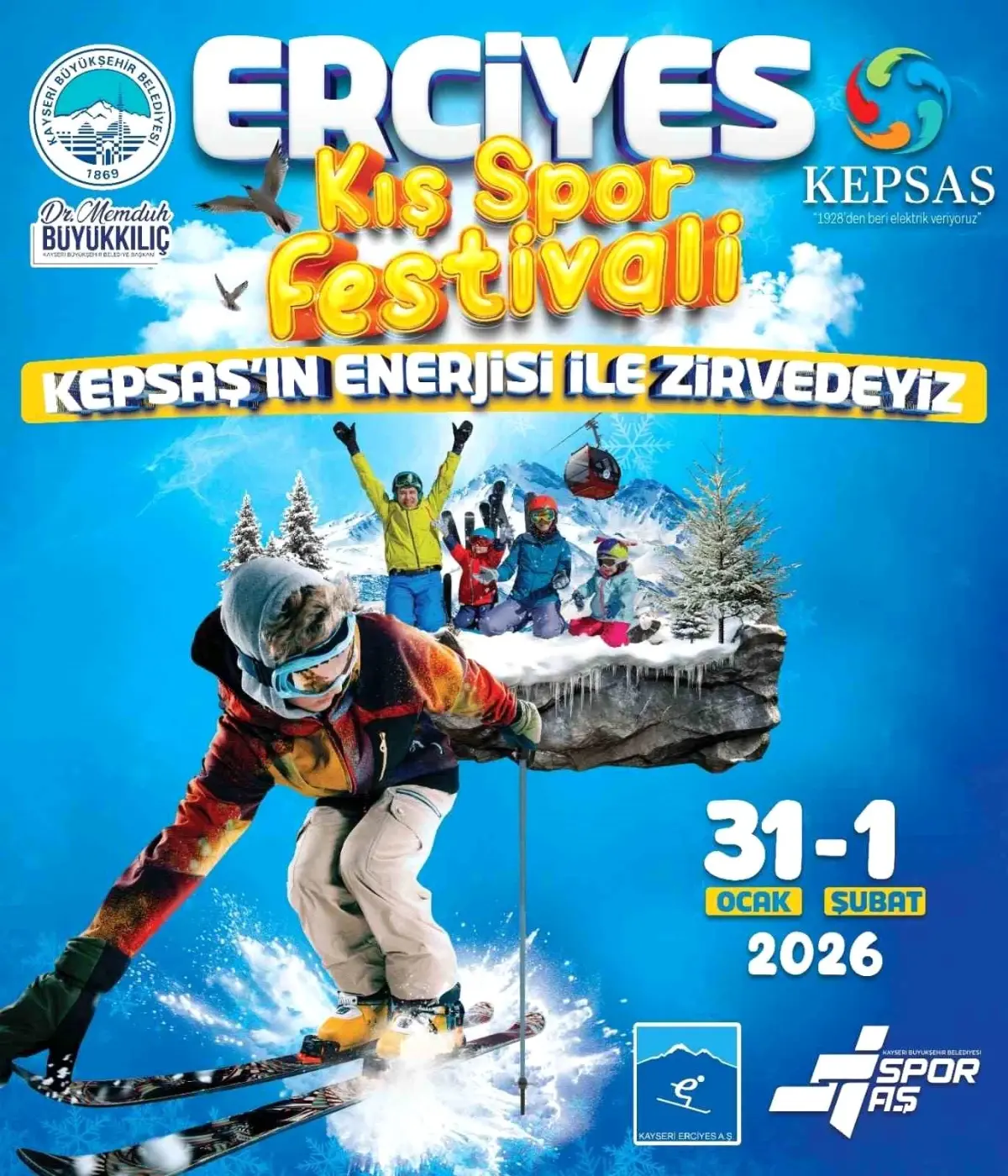 Erciyes\'te Kış Spor Festivali heyecanı