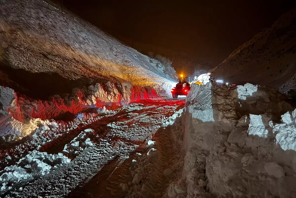Hakkari-Van Karayolu\'na Çığ Düştü