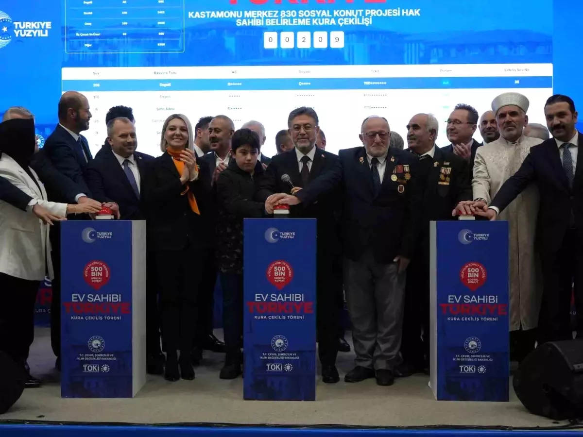 Kastamonu\'da inşa edilecek 2 bin 380 konutun kuraları çekildi