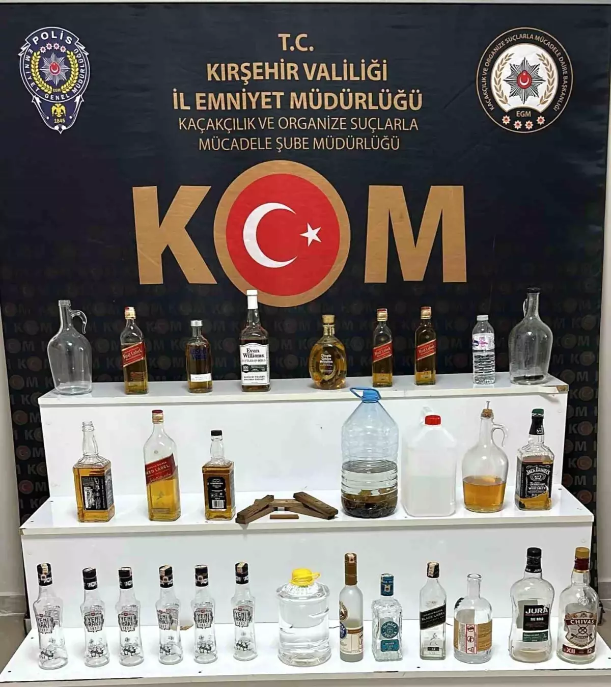 Kırşehir\'de 20.25 Litre Kaçak Alkol Ele Geçirildi