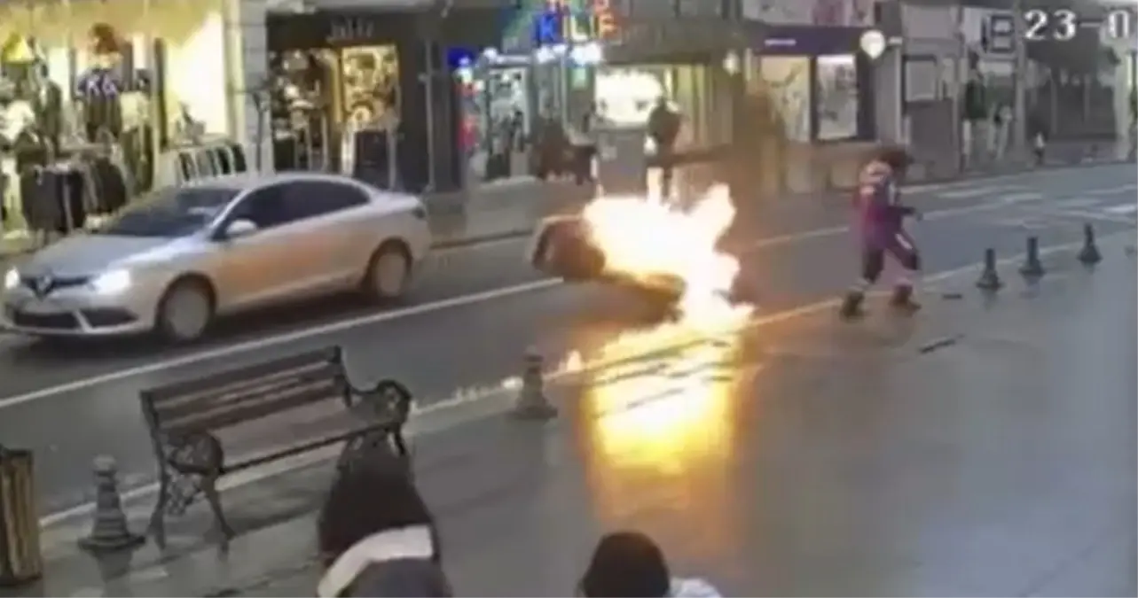 Motosiklet Seyir Halindeyken Yandı