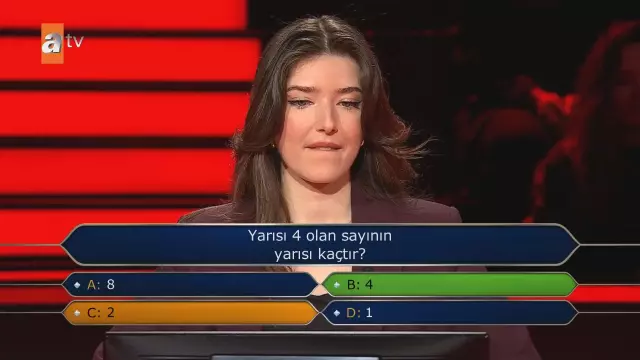 Yarışma hayatı 2 dakikada bitti! Elendiği ilk soruya bakın Yarışma hayatı 2 dakikada bitti! Elendiği ilk soruya bakın