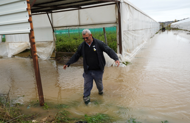 'Sarı kod'la uyarılan Antalya'da tarım alanları su altında kaldı