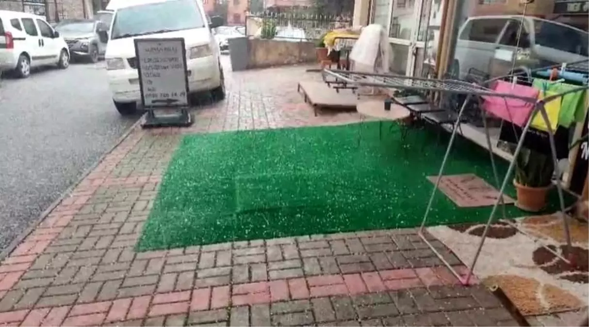 Alanya\'da Dolu Yağışı Etkili Oldu