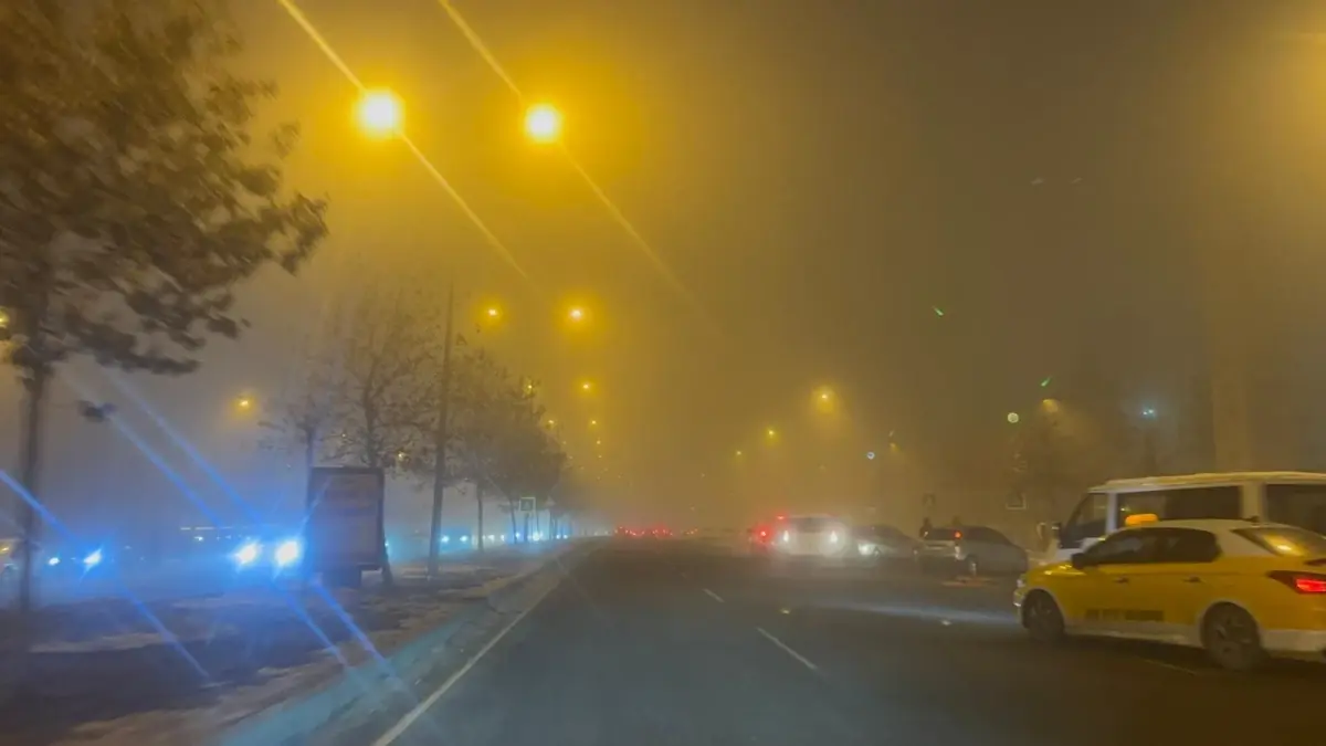Diyarbakır\'da Sıkan Sis Ulaşımı Olumsuz Etkiledi