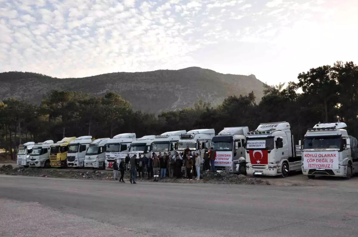 Silifke Kamyoncuları Taşeron Firmalara Tepki Gösterdi