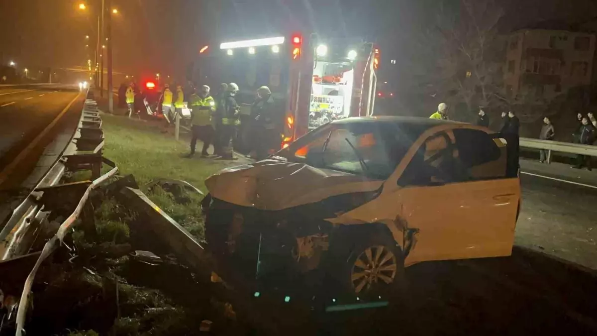 Alkollü Sürücü Kaza Yaptı