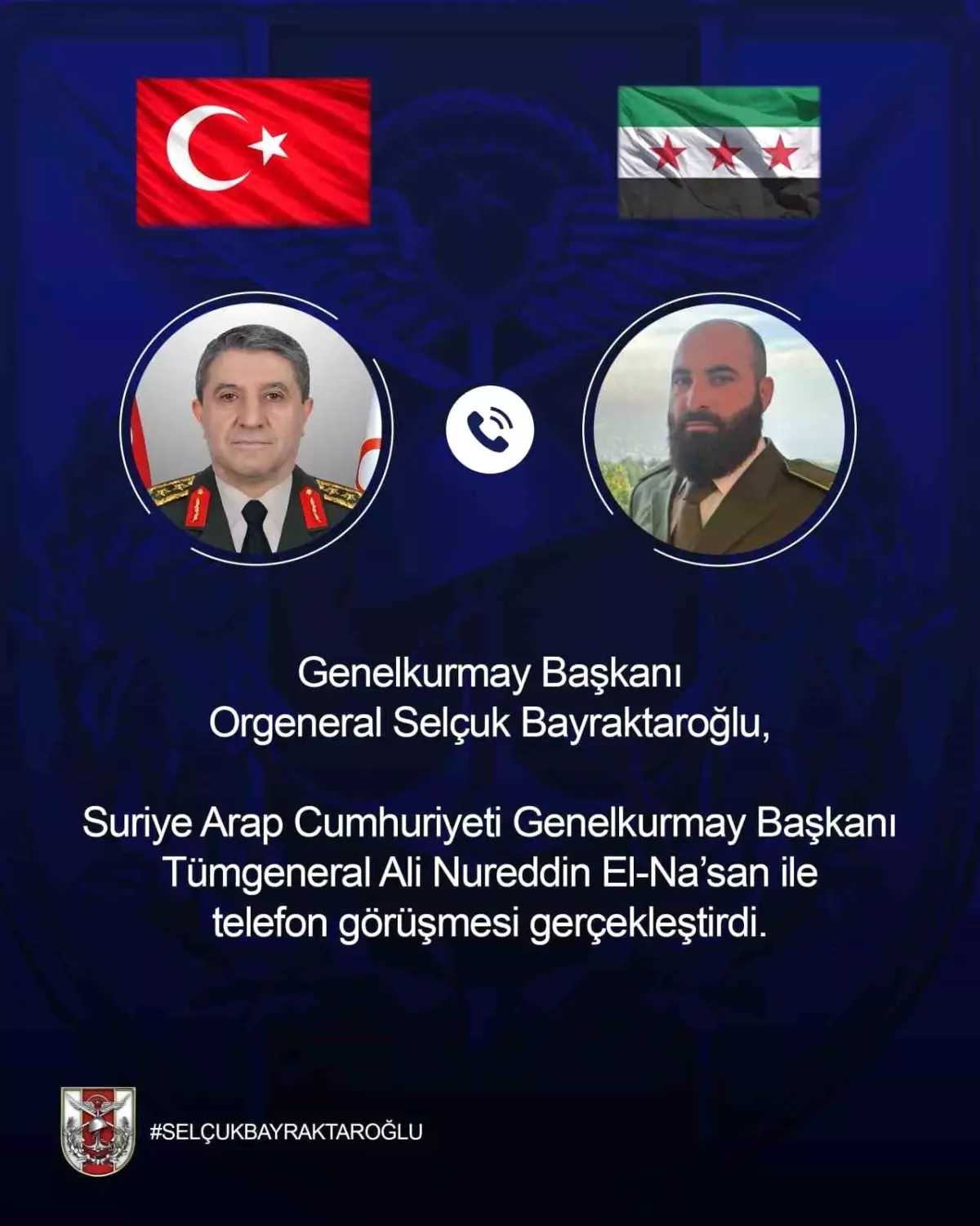 Türk ve Suriyeli Genelkurmay Başkanları Görüştü