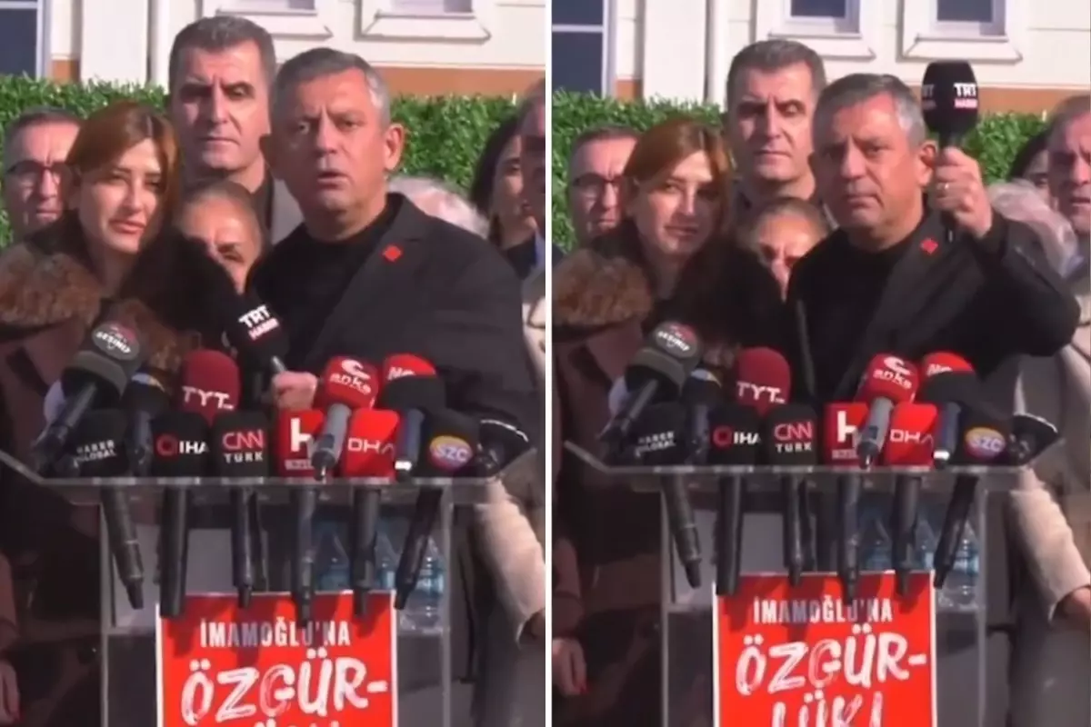 Özgür Özel mahkeme çıkışı öfkesine hakim olamadı! TRT mikrofonunu alıp demediğini bırakmadı