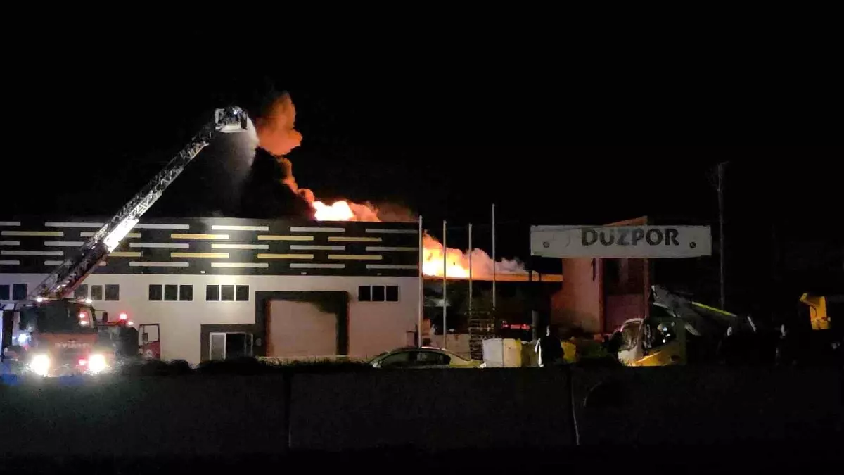 Düzce\'de Fabrikada Yangın Çıktı