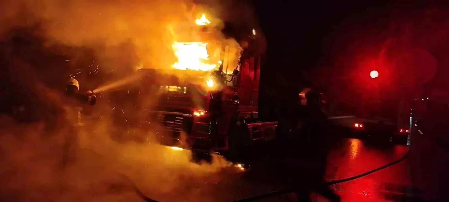 Eyyübiye\'de Tır Yangını Kontrol Altına Alındı