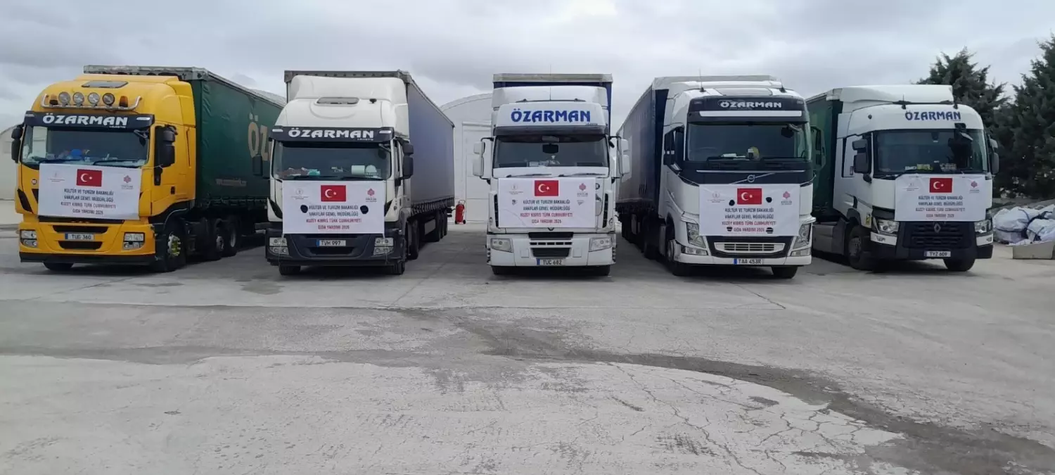 Vakıflar Genel Müdürlüğü\'nden KKTC\'ye 5 bin koli gıda yardımı