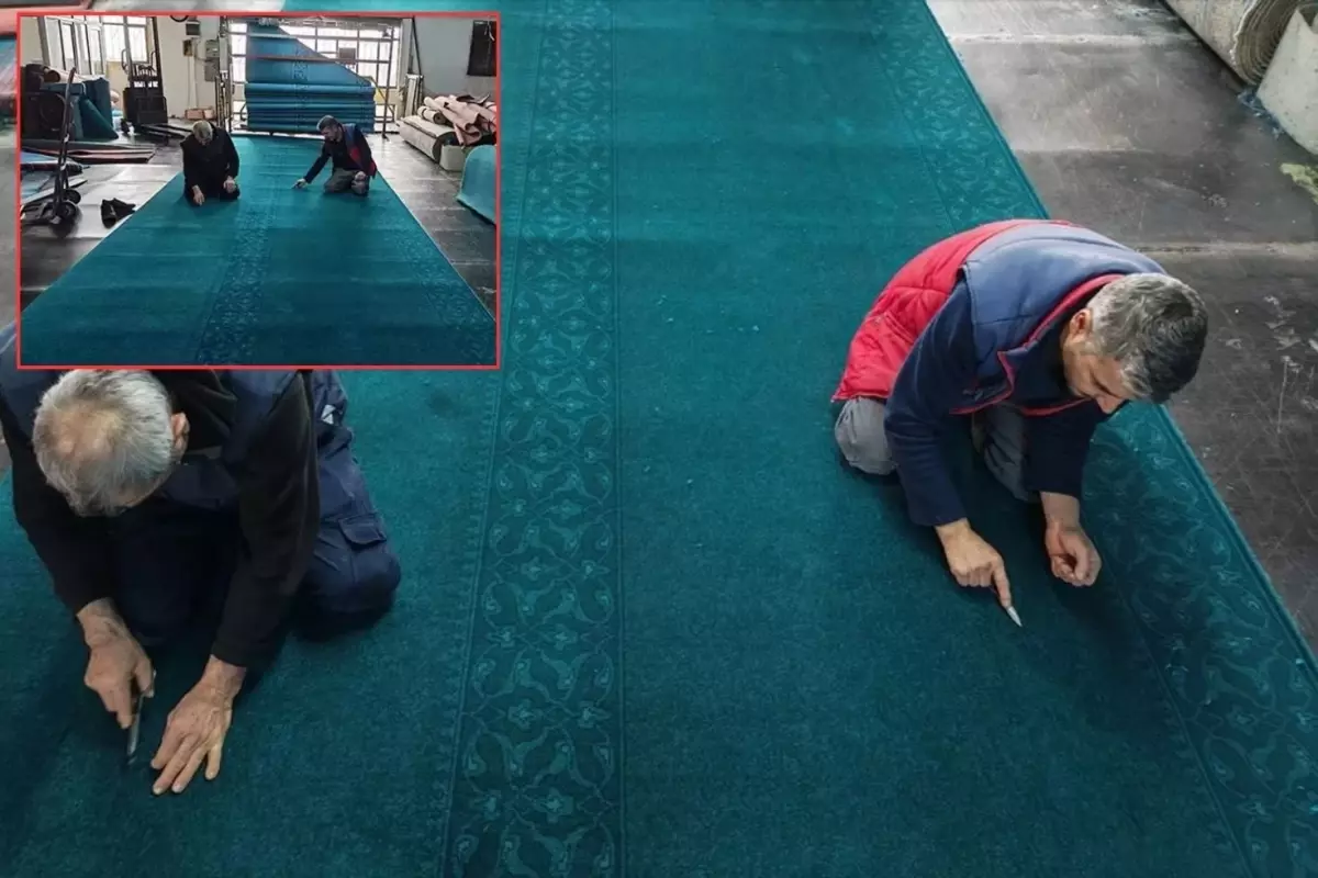 26 yıllık ara sona erdi! Binlerce kilometre uzaklıktaki caminin halıları Manisa\'da dokundu