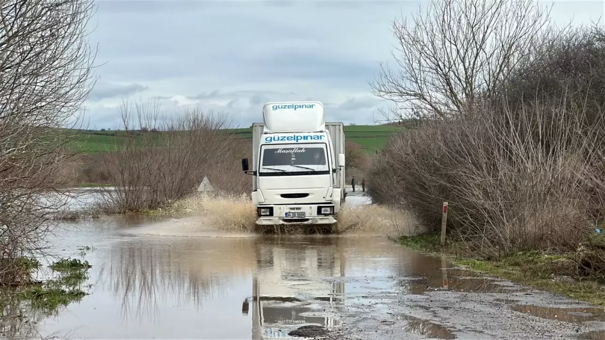 Edirne\'de Kuvvetli Sağanak ve Taşkın
