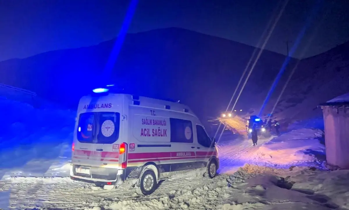 Van\'da zorlu hasta kurtarma operasyonu