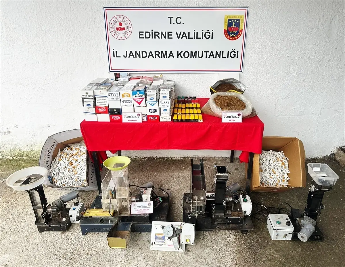 Edirne\'de Kaçak Makaron Operasyonu