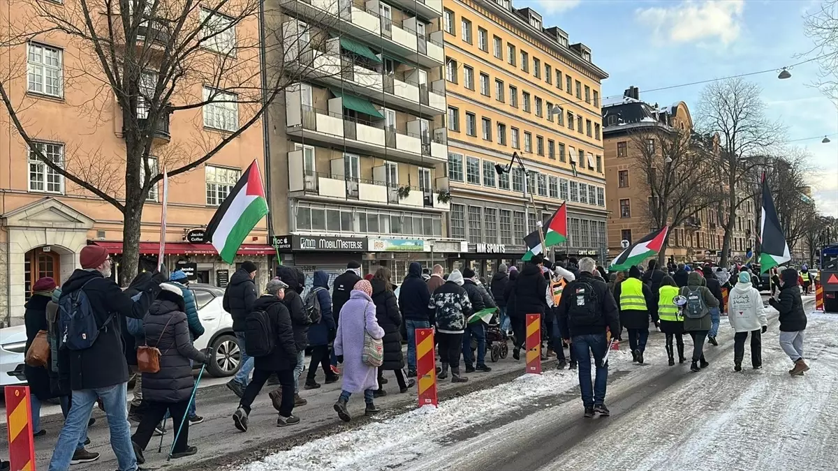 Stockholm\'de İsrail Protestosu