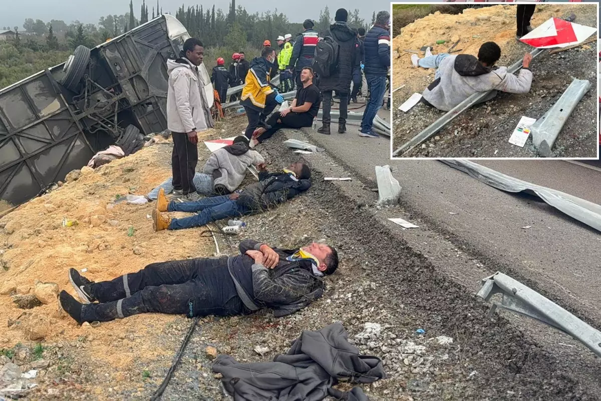 Antalya\'daki katliam gibi kazada olay yerinden gelen ilk görüntüler korkunç