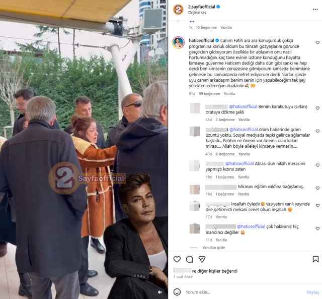 Şarkıcı Hatice, Fatih Ürek'in ablasına ateş püskürdü: Timsah gözyaşlarını görünce çıldırıyorum Şarkıcı Hatice, Fatih Ürek'in ablasına ateş püskürdü: Timsah gözyaşlarını görünce çıldırıyorum