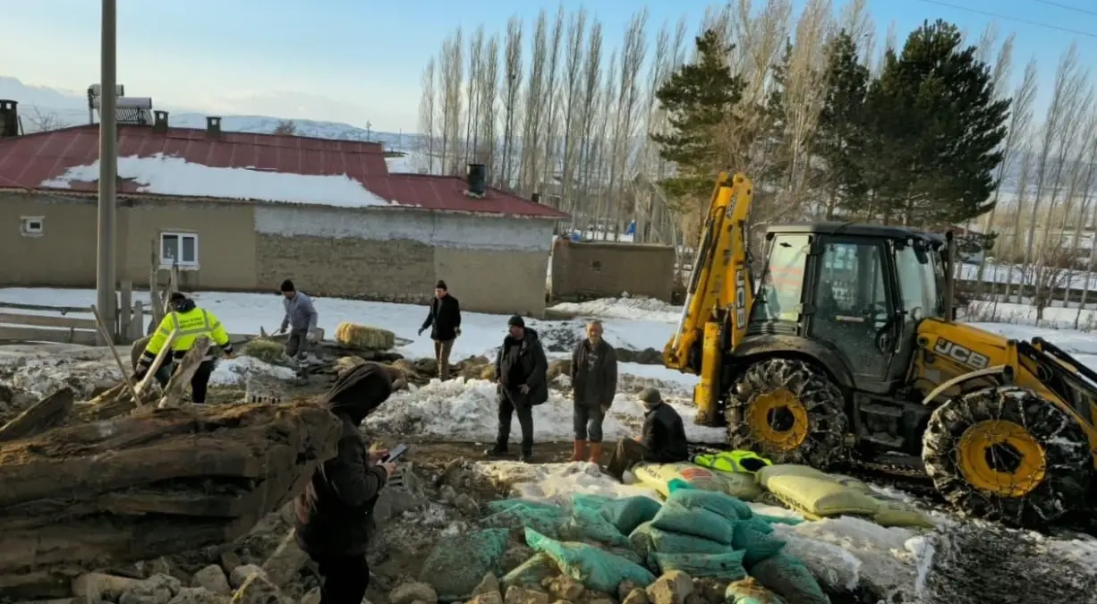 Sivas\'ta Ağıldaki Koyunlar Kar Yüküyle Öldü