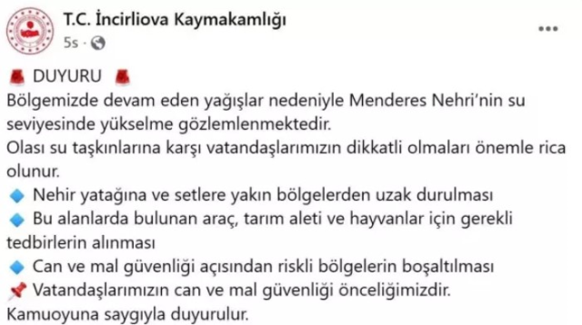 Bir kentimizi endişelendiren haber! Taşkın riski panik yarattı Bir kentimizi endişelendiren haber! Taşkın riski panik yarattı