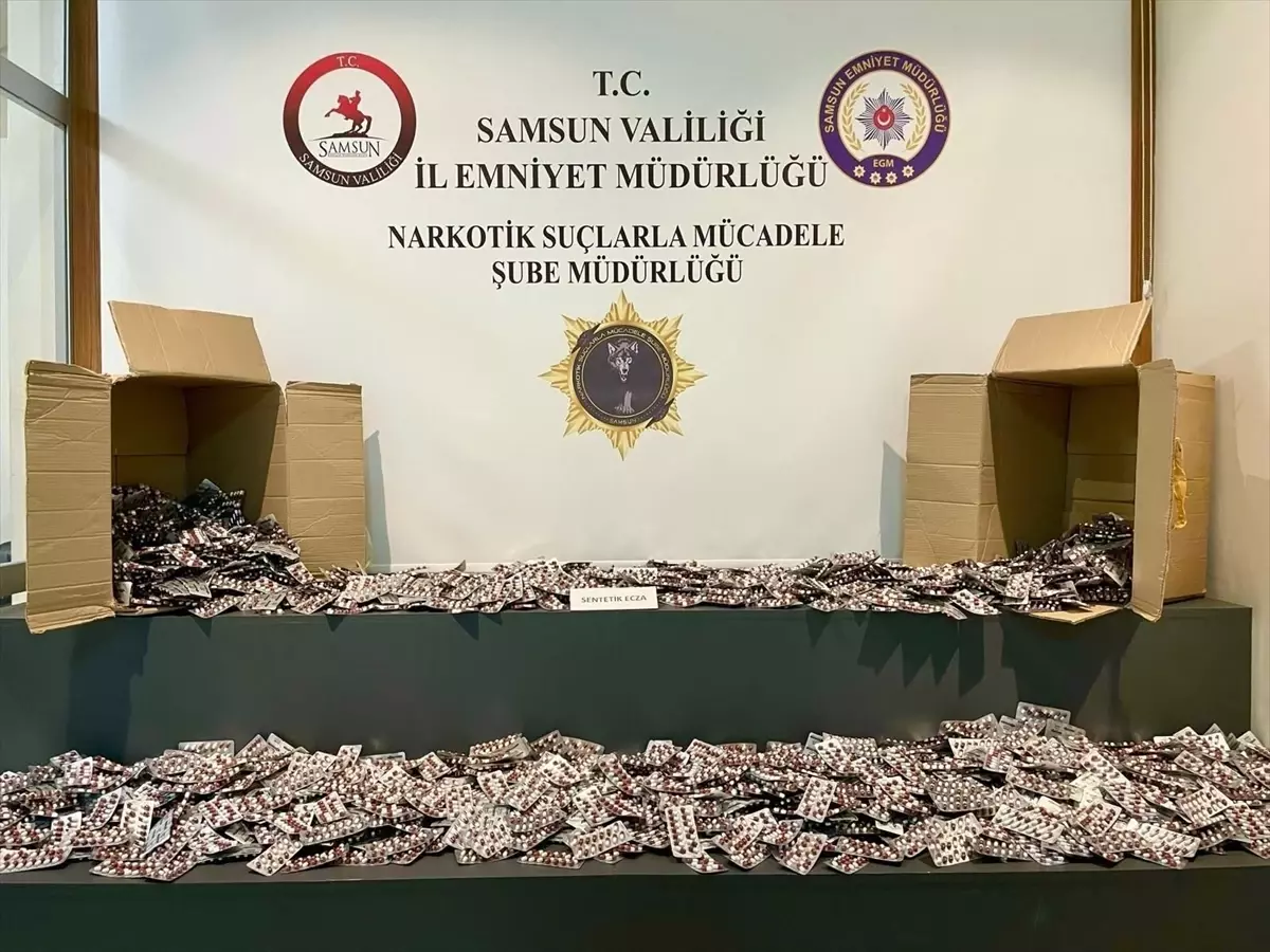 Samsun\'da Uyuşturucu Operasyonu: 80 Bin Hap Ele Geçirildi