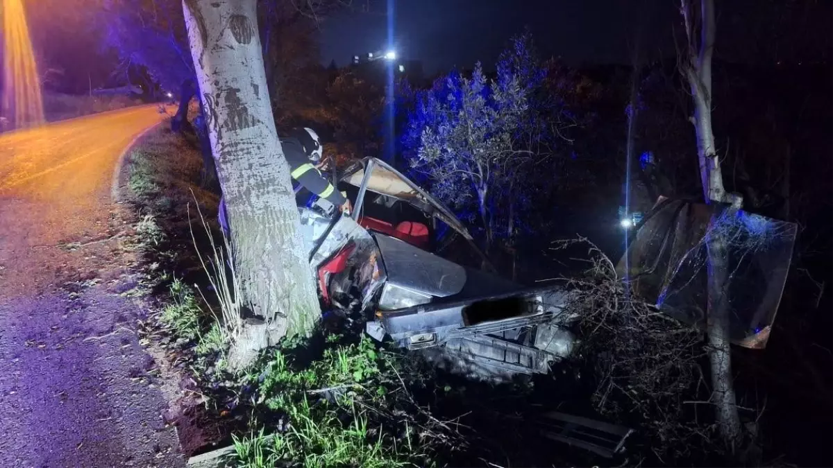 Hatay\'da Kaza: Otomobil Ağaca Çarptı