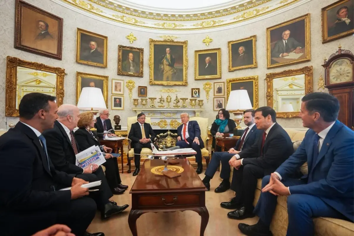 Trump ve Petro, Beyaz Saray\'da biraraya geldi