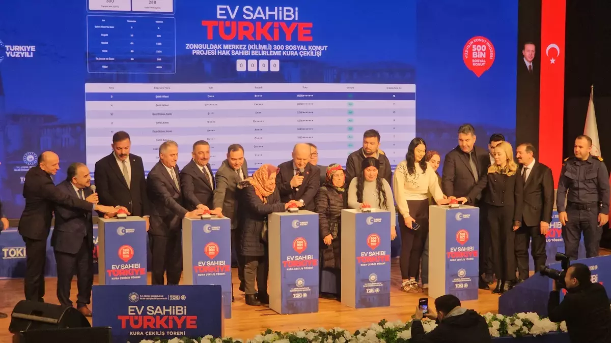 Zonguldak\'ta 1872 konutun hak sahibi belirlendi