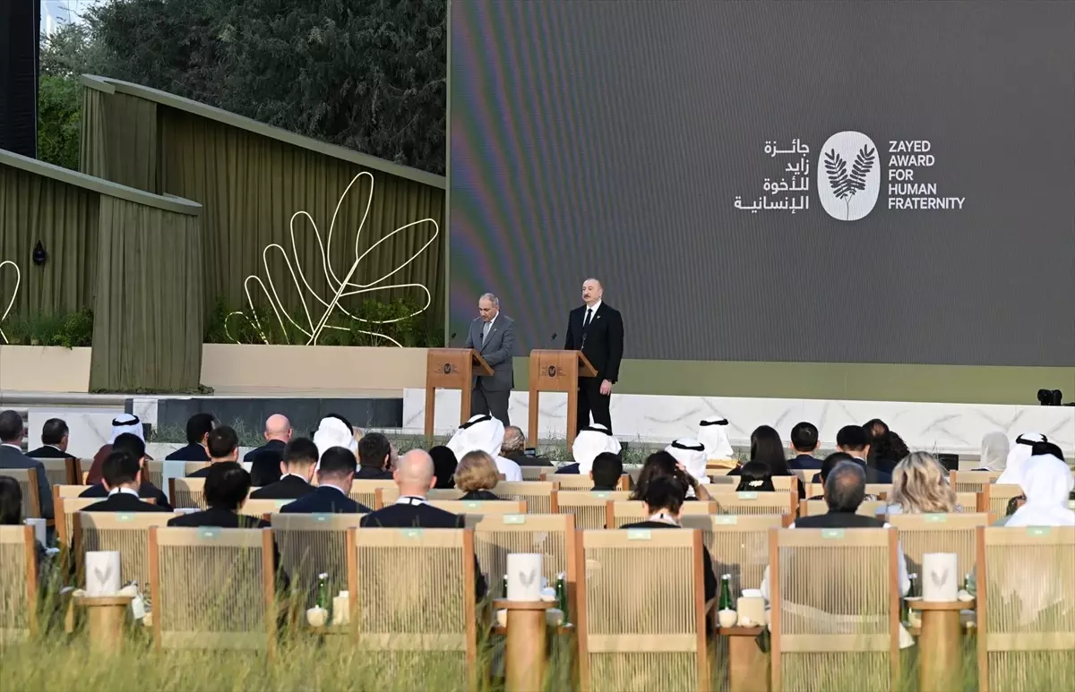 Aliyev ve Paşinyan\'a "2026 Zayed İnsan Kardeşliği Ödülü" verildi