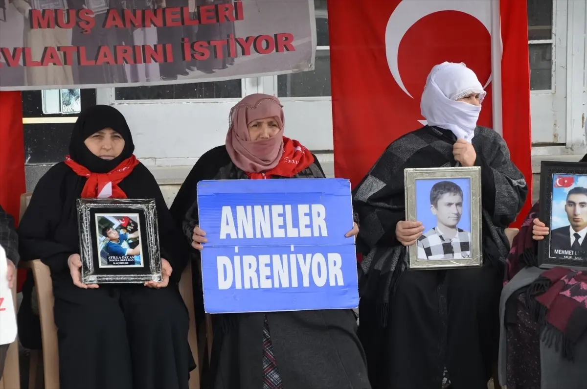 Muş\'ta Evlat Nöbeti Devam Ediyor