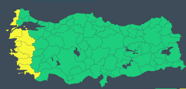 7 il için sarı alarm! Aman dikkat: 9 kuvvetinde geliyor