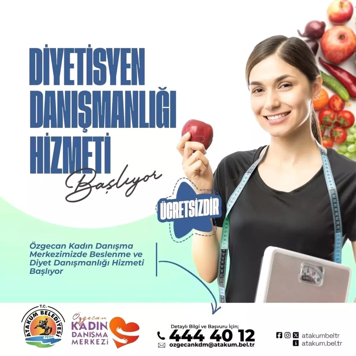 Atakum\'da ücretsiz diyet danışma hizmeti