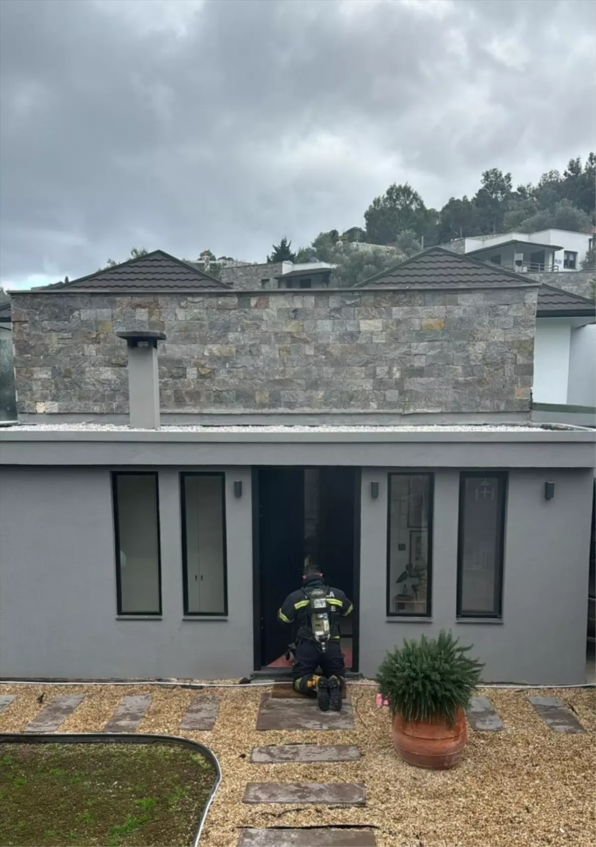 Bodrum\'da Müstakil Evde Yangın