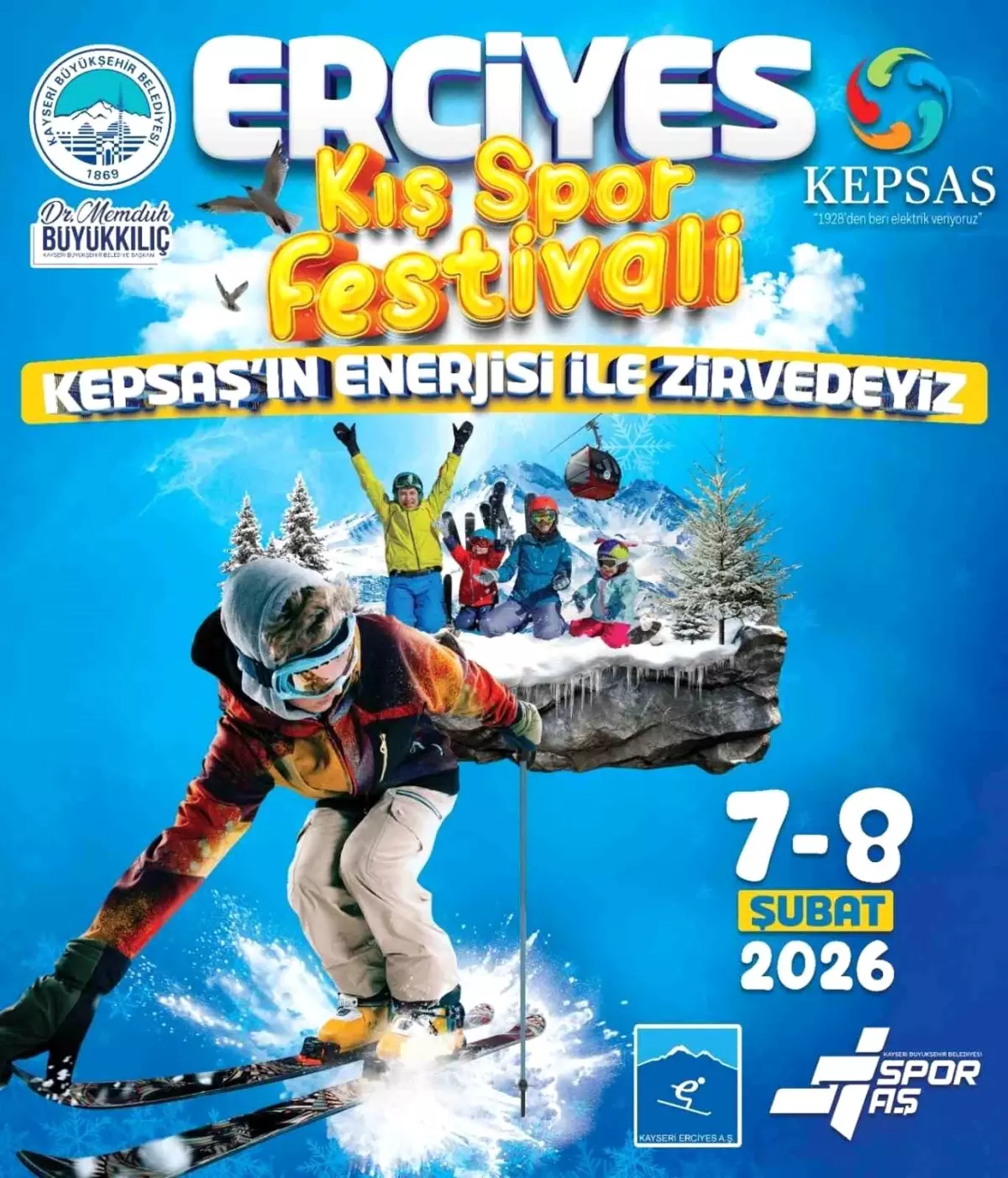 Büyükşehir ile Erciyes Kayak Merkezi\'nde Kış Spor Festivali zamanı