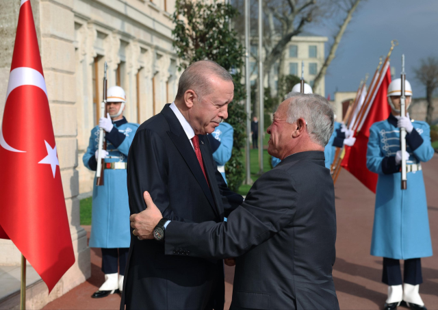 Erdoğan, Ürdün Kralı 2. Abdullah'ı Dolmabahçe'de ağırladı