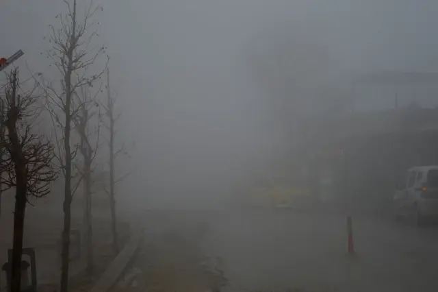 Mardin'de yoğun sis; görüş mesafesi 10 metreye düştü
