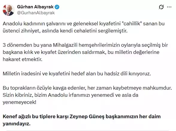 Belediye başkanını kıyafeti üzerinden hedef alan şahıs gözaltına alındı