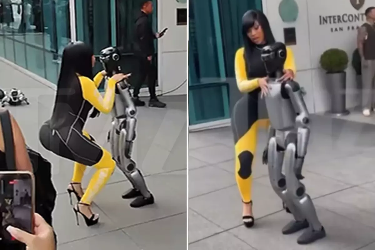 Cardi B rezil oldu! Robotla yaptığı dans kötü bitti