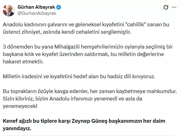 Mihalgazi Belediye Başkanı Zeynep Güneş'i kıyafeti üzerinden hedef aldı! Tepkiler gecikmedi